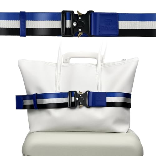 Image of Luggage Straps for Carry On, Vethers Add a Bag Travel Belt, Hands Free Luggage Helper, Adjustable and Stylish Belt with Metal Buckles for Second Bag, Tote, Airport Travel Accessory (Royal)