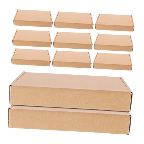 Gatuida 20 piezas Unidades Cajas de Cartón Corrugado con Tapa Abatible Resistentes y Plegables para Envíos y Embalaje de Negocios Color Kraft Alta Durabilidad para Protección de Productos