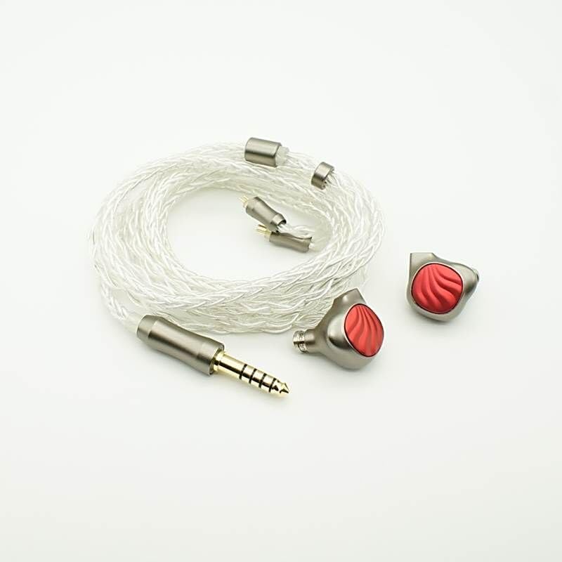 Sound Rhyme SP01 HiFi in-Ear Monitors Earphone IEMs, Red, 4.4mm