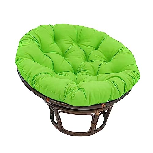 Large Round Papasan Chair Cushion, Thick Outdoor Rocking Chair Cushion, Rattan Hanging Basket Cushion, Egg Nest Replacement Pad(Green,60 * 60cm)