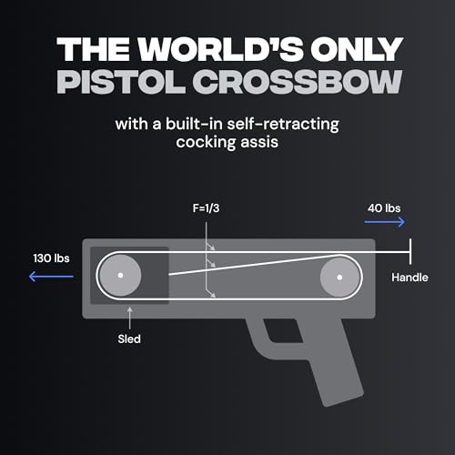 BALLISTA BAT Compound Mini Crossbow - Small Crossbow for Hunting, Fishing and Target - 300 FPS, 130 Lbs, 2.46 lbs