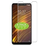 VacFun 4 Piezas HD Claro Protector de Pantalla para XIAOMI MI Pocophone F1 Poco F1, Screen Protector Sin Burbujas Película Protectora (Not Cristal Templado)