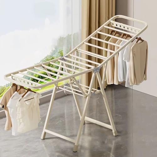 Étendoir à linge intérieur pliable double couche de 1,8m avec ailes