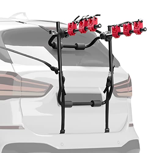 TECHVIDA Soporte para Bicicleta Auto Mazda 3, Portabicicletas para Auto, Deportes Deluxe Tronco Monte, Rack para Bicicleta Coche, para Sedanes, Hatchbacks,...