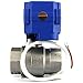 U.S. Solid Motorized Ball Valve- Stainless Steel Ball Valve with Full Port, 9-24V DC and 2 Wire Reverse Polarity (1 inch)