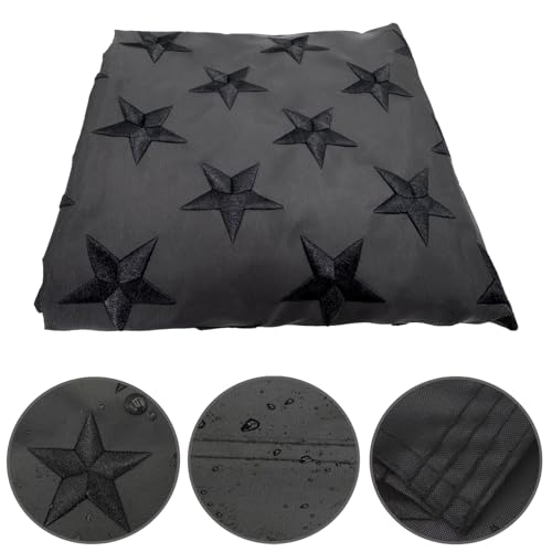 Black American Flags 3x5 Outdoor - Embroidered Stars and Sewn Stripes Flag for Outside with 2 Brass Grommets UV protection Fade Resistant