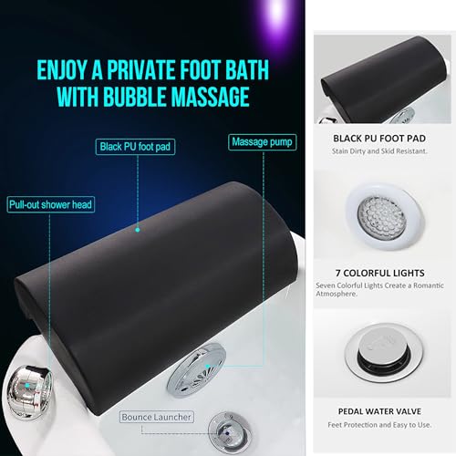 Bañera portátil para pedicure spa de pies miniatura 5