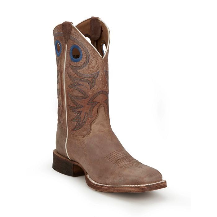 Image of Justin Drennan 11 inch Western Boot for Men, Premium Leather, Cushioned Insole, Durable Outsole