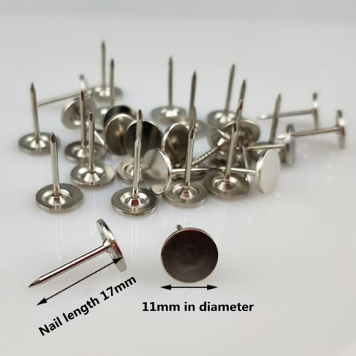 100 piezas, clavos con cabeza plana de 19mm de diámetro y 25mm de largo, para tableros suaves y decoración miniatura 6