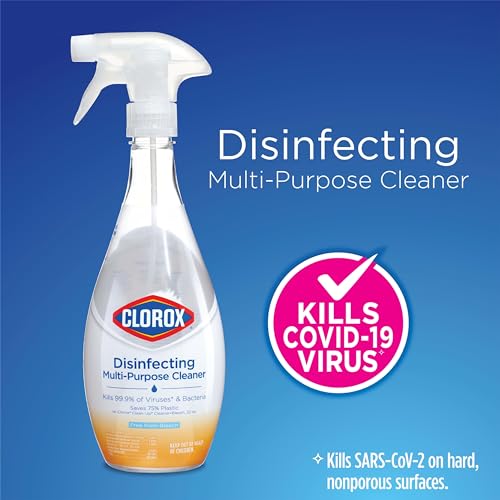 Image of Clorox Disinfecting Multi-Purpose Cleaner Starter Kit, Household Essentials, One Reusable Spray Bottle Plus 2 Refills