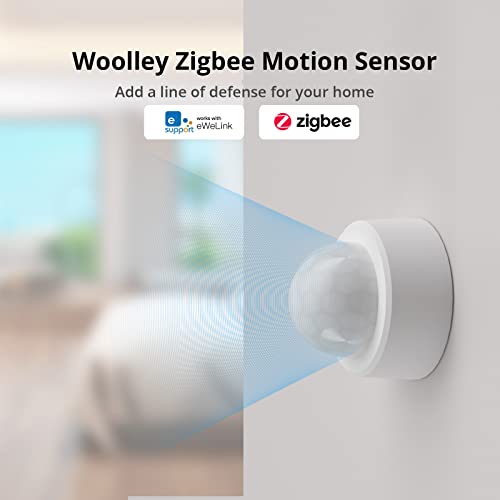 woolley zigbee motion sensor capteur de mouvement, mini détecteur de mouvement sans fil, détecte les mouvements, piles incluses, le pont woolley zigbee doit être requis