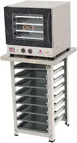 Kit - Forno Turbo Prp-004 127v Preto + Bancada Mes-004 + 8 Assadeiras - Progás