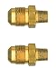 Orifice Connector Brass, 3/8 Inch Flare M x 1/8 Inch MNPT, 2 Count