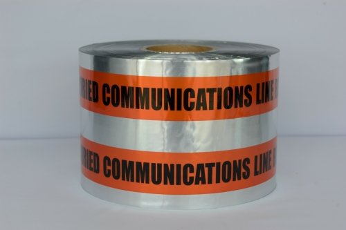 Detectable Underground Tape (6" x 1000' (4 roll/case), Communication Line Below - Orange)