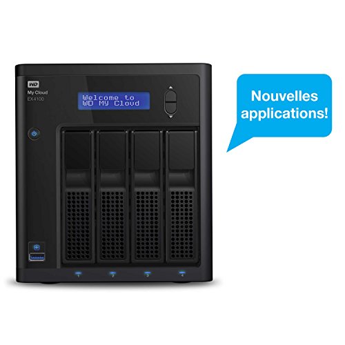 WD My Cloud EX4100 NAS 4 Bay 6TB 2 discos de 3TB Servidor NAS USB 3.0
