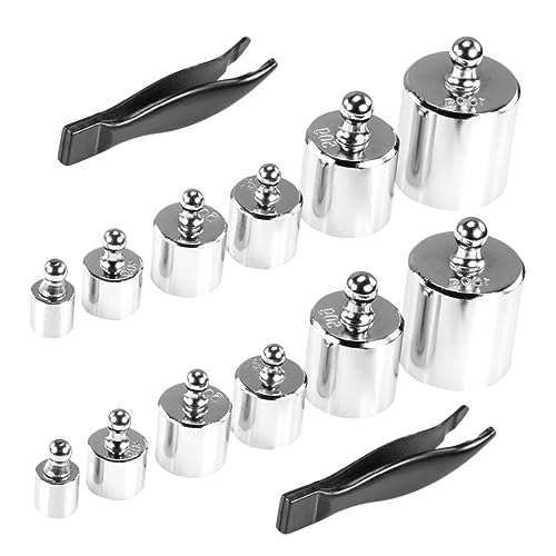 Cabilock 2sets Steel Calibration Weights Kit for Laboratory Weighing Balanced Chromium Plating Random Color
