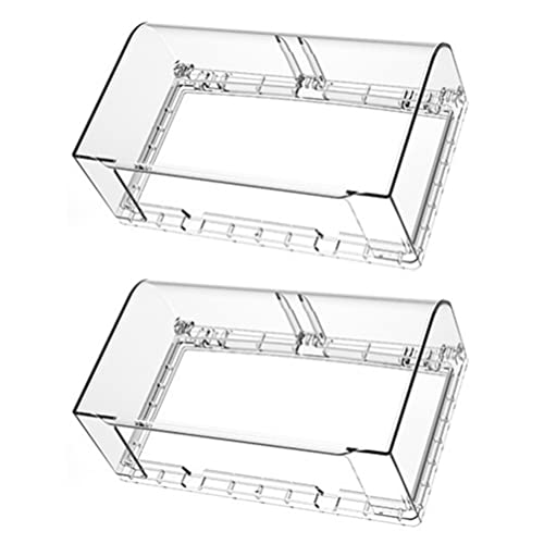Operitacx 2pezzi Scatola Presa Elettrica Copertura Adesiva Per Protezione Da Spruzzi e Umidità Design Senza Forature Facile Installazione e Rimozione Resistente e Durevole Per Uso Ed
