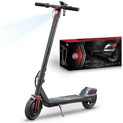 Fiat Folding Electric Scooter - 350W Motor, 15 to 20-Mile Long-Range Battery (Vesuvio Black)