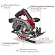 Einhell Akku-Handkreissäge TE-CS 18/165-2 Li - Solo Power X-Change (18 V, Ø 165 mm Sägeblatt, 57 mm Schnitttiefe, werkzeuglose Einstellung, LED, ohne Akku)