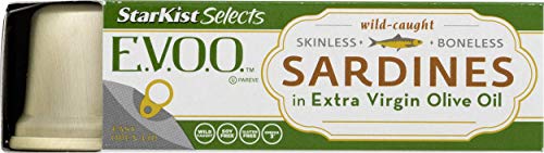 StarKist E.V.O.O. Skinless, Boneless Sardines in Extra Virgin Olive Oil - 4.37 oz Can (Pack of 12)