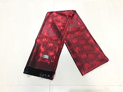 Image of 100% Thai Silk shawl scarf multi colo lady wrap pashmina handmade elephant plated