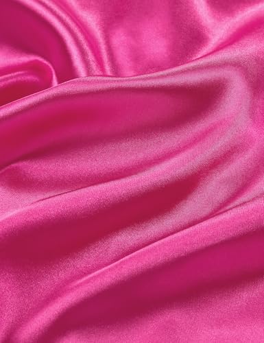 DIPUG Girls Satin Pajamas Long Sleeve Sleepwear Set Silky Feel Pjs for Kids Ages 4 to 134