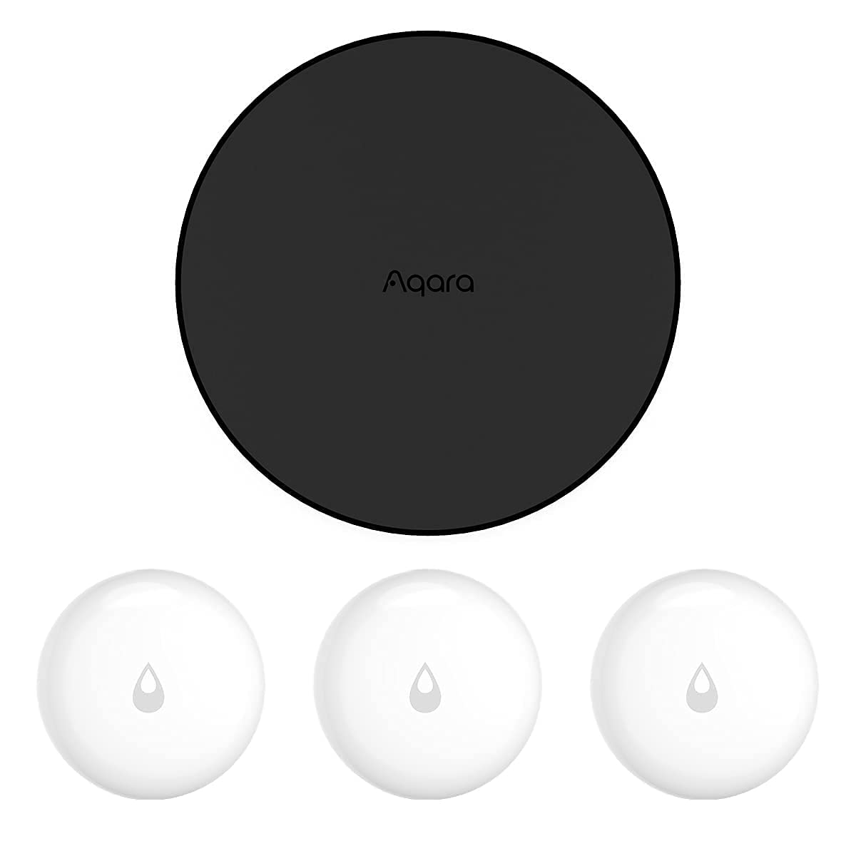 Aqara Smart Hub M2 Plus 3 Aqara Water Leak Sensors, Wireless Water Leak Detector For Alarm System an