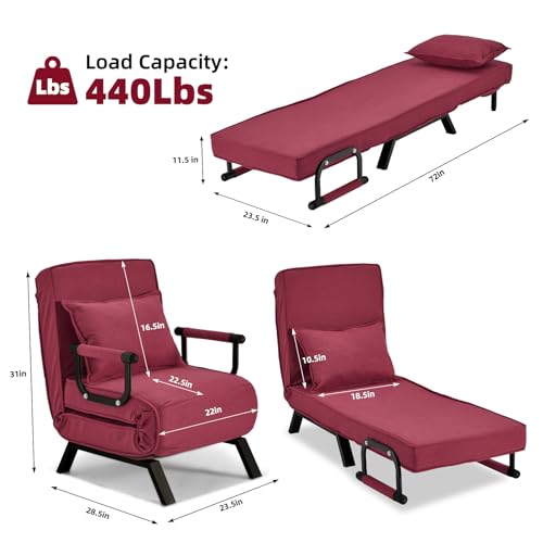 Sofa Cama Rojo 15 Imagen adicional