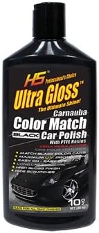 HS UltraGloss Carnauba Black Color Match Car Polish with PTFE results. The Professional Choice. 10 oz.