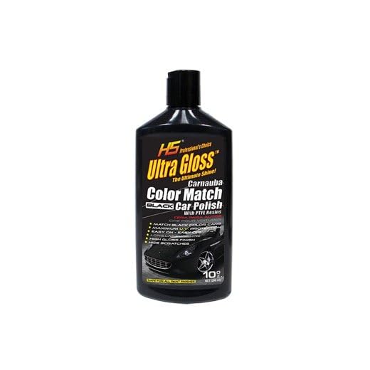 HS UltraGloss Carnauba Black Color Match Car Polish with PTFE results. The Professional Choice. 10 oz.