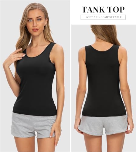 Rosyline 4 Piece Women Tank Tops Basic Sleeveless Undershirt Layering Tanks2
