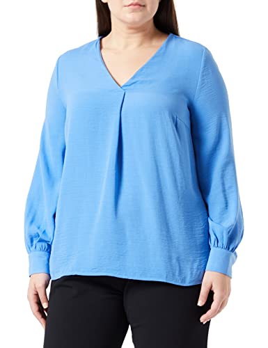 ONLY Carmakoma Women's CARANNSOFIE V-Neck LS TOP WVN Bluse, Provence, 46