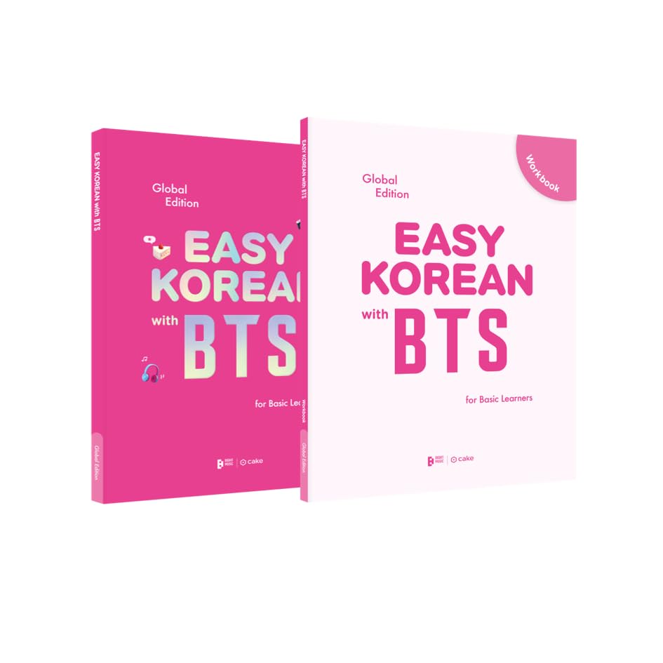Easy Korean with BTS - Basic Level Korean Study Book with Workbook and Free Online Lectures(Lessons with BTS Videos, Listening & Speaking Practice, and Grammar Quizzes), Official BTS Merchandise