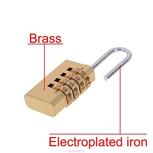 Cadenas en laiton KmoNo robuste avec combinaison de sécurité à 4 chiffres - 6