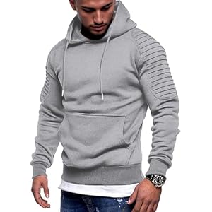 COOFANDY Mens Hoodie Sweatshirts Casual Drawstring Hoodies Fashion Hooded Collar Athletic Pullover with Pocket