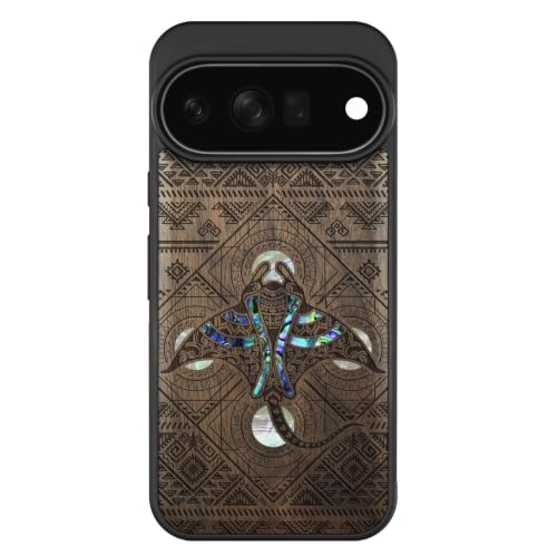 Coque Pixel 11 Pro XL Noyer Carveit : étui Magsafe luxe avec incrustation nacre