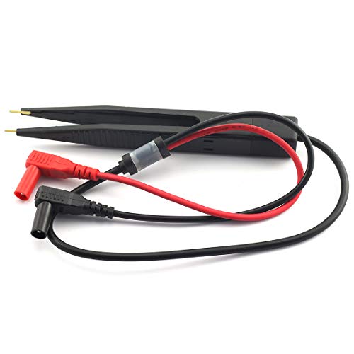 DZS Elec Precision SMD Chip Component Test Probe LCR Bridge Inductance/Capacitance/Resistance Testing Tool Multimeter Lead Wire Tweezers Inductor Tester