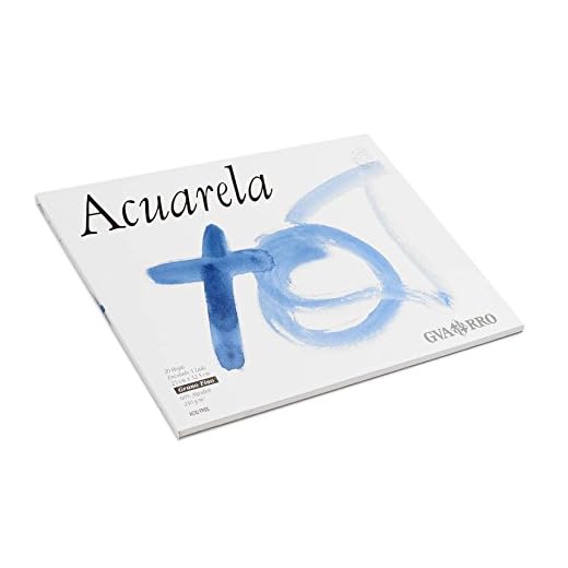 Canson Guarro Acuarela, Papel de acuarela, Prensado en frío, 240g, Encolados por el lado corto, 23x32,5cm, Extra Blanco, 20 Hojas