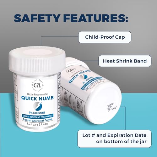 Image of Quick Numb 5% Lidocaine Cream Maximum Strength Liposomal, Fast Itch Burn Pain Relief Cream with Aloe Allantoin Vitamin E, Gentle on Skin Support Healing Hemorrhoid Treatment 1.25 oz