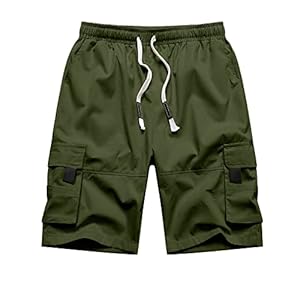 NANAMEEI Shorts et Bermudas Cargo Homme Casual de Travail en Coton Outdoor Décontracté Elastique Grande Taille avec 6 Poches