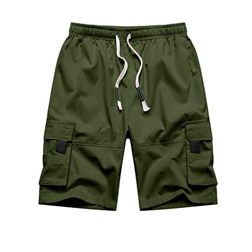 NANAMEEI Shorts Cargo Homme Elastique Shorts et Bermudas Militaire Homme Casual Montagne Multi Poches Grande Taille Vert Armée XL
