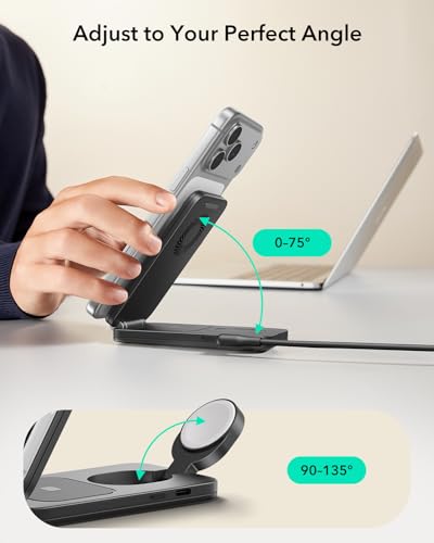 ESR 3-in-1 Qi2.2 MagSafe Charging Dock with CryoBoost & Foldable Travel Design — view 9