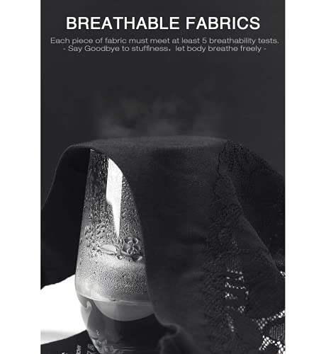 Women's Thongs Underwear Cotton Seamless Thongs for Women Lace Trim Panties3