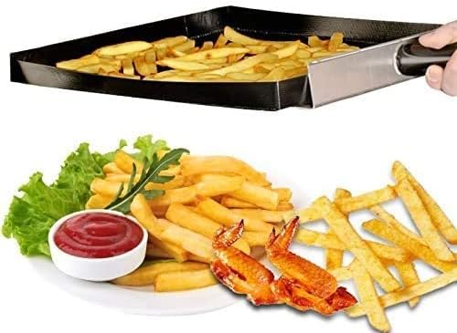 Miniatura 6 de Firsmat Cesta de cocina sólida de PTFE para hornos rápidos,Bandeja rápida de la cesta del horno para las patatas fritas de pollo Sub Roll Pan