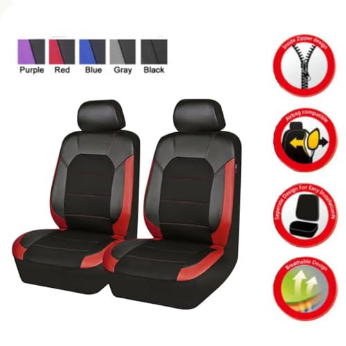 Jabbngd Coprisedili Anteriori Per Auto, Per Ford Fiesta 2009-2018 Anteriore Impermeabile Resistenti Facili Installare Pulire Sedili Accessori Anteriori Copri Sedili,A - 5