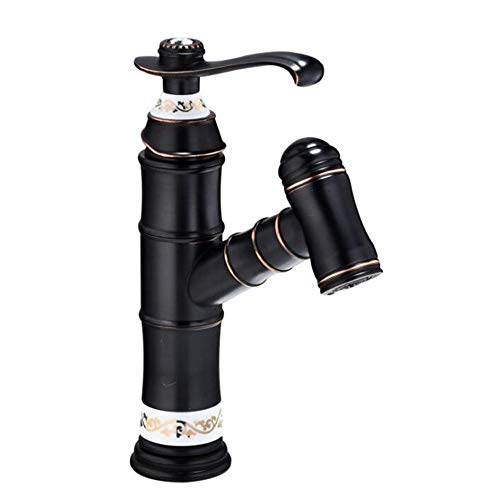 Robinet mitigeur de lavabo noir pour une routine matinale fluide