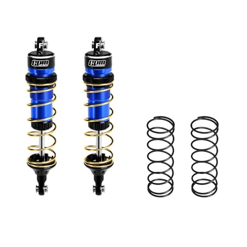 Aluminum 6061-T6 ALLOY FRONT ADJUSTABLE SPRING SHOCK 104MM For Traxxas 1:8 JATO 4X4 VXL BRUSHLESS-90386-4 / JATO 4X4 BRUSHLESS-90154-4 RC Buggy Upgrades - Blue
