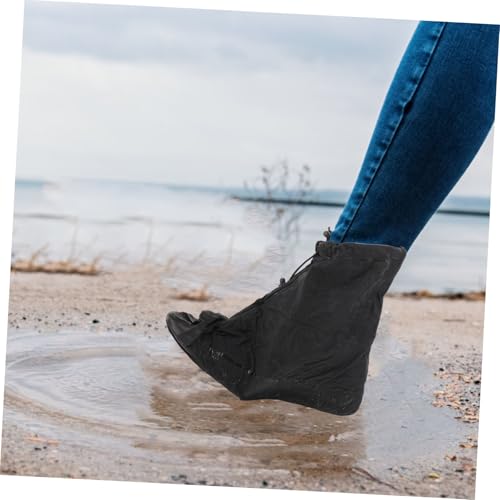 Cubiertas para zapatos impermeables SOLUSTRE para adultos, antideslizantes con cremallera, ligeras y fáciles de transportar para días lluviosos y actividades al aire libre, talla XXL miniatura 4