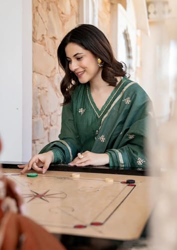 Image of KLOSIA Women Embroidery Solid Anarkali Kurta and Pant Set with Dupatta