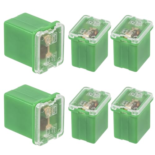 ALLECIN 40A Square Auto Fuses 40 AMP Low Profile Box Shaped Automotive Fuse for SUVs Cars Trucks Boats (Pack of 6 Pcs)